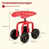 COSTWAY 360° draaibare tuinstoel met wielen, 10 cm in Productafbeelding-voorbeeld 3