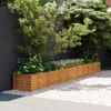 vidaXL Kosz na śmieci 386x50x36 cm Cortenstahl Podgląd zdjęcia produktu 2