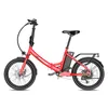 A red electric bicycle is shown against a white background. Produktbild-Vorschau