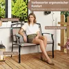 COSTWAY Gartenbank wetterfest, Outdoor Sitzbank für 2 Produktbild-Vorschau 5