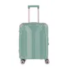 A mint green suitcase with a retractable handle and wheels, presented against a white background. Anteprima dell’immagine prodotto
