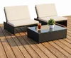 Mucola Salon de jardin en poly rotin 2 fauteuils et table Voir les images du produit 7