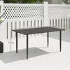 Outsunny Gartentisch 150x90cm, Balkontisch aus Stahl, Produktbild-Vorschau 3