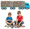 Modellauto-Regal für 160 Autos 1:64 – 2 Wandregale als Setzkasten für Spielzeugautos, Lkw-Motiv, Blau, Birken-Sperrholz – mit Modellautos an der Wand Produktbild-Vorschau