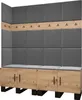 Garderobe ARTIN Set 12 mit gepolsterten Paneelen Industrial Produktbild-Vorschau 1
