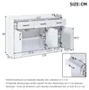 Merax Sideboard mit 3 Türen + 3 Schubladen, Kommode mit Produktbild-Vorschau 10