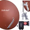 DUR-line Select 85/90cm Komplettanlage rot + Twin LNB Produktbild-Vorschau 1