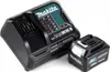 A Makita power tool battery charger and battery are shown on a white background. Produktbild-Vorschau