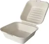 Papstar Hamburger Boxen aus Zuckerrohr weiß 14 x 15 x 8 cm Produktbild-Vorschau 4