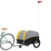 vidaXL Fahrradanhänger Schwarz und Gelb 45 kg Eisen Produktbild-Vorschau 3