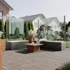 Gartenbank Truhebank Windschutz Sichtschutz transparent 185 Produktbild-Vorschau 2