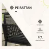 Outsunny 3tlg. Rattan Gartenmöbel-Set, Gartengarnitur mit Produktbild-Vorschau 6