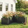 Outsunny Hochbeet L-förmig Blumenhochbeet Produktbild-Vorschau 2