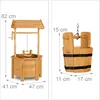 relaxdays dekoracyjna fontanna ogrodowa drewno Podgląd zdjęcia produktu 3