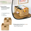 Aufbewahrungskorb faltbarer Korb geflochten aus Wasserhyazinthe Seegras 2er Set HMF 37241-S2 Größe L 36 x 28 x 20 cm vorne Produktbild-Vorschau