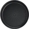 A top-down view of a black round baking pan. Voir les images du produit