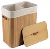 Wiltec Wäschebox 105 L natur Wäschekorb mit Deckel aus Produktbild-Vorschau 1