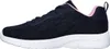 A side view of a navy blue Skechers Dynamight 2.0 sneaker with pink accents and a white sole. Produktbild-Vorschau