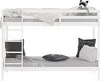 A white bunk bed with bedding and pillows. Produktbild-Vorschau
