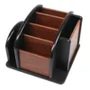 Drehbarer Schreibtisch Organizer aus Holz,6 Fach Produktbild-Vorschau 1