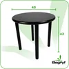 BEGRYF Schwarzer Holzhocker 45 cm – runder minimalistischer Produktbild-Vorschau 3