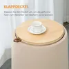 HOMCOM 2-in-1 Ottoman Stool Poggiapiedi rotondo con spazio Anteprima dell’immagine prodotto 4