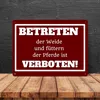 Betreten verboten Metallschild XL in 21x28 cm in rot mit Produktbild-Vorschau 4