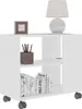 vidaXL Table d'appoint blanche 70x35x55 cm Bois composite Voir les images du produit 7