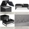 Collage of images showing features of a rattan lounge set. Náhled obrázku produktu