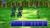 A screenshot from a video game, showing a battle scene with characters and menu options. Produktbild-Vorschau
