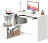 HOMCOM Hoekbureau, L-vormig computerbureau met Productafbeelding-voorbeeld 1