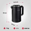LEHMANN Elektrischer Wasserkocher 2200W 1,7L – LED-Licht, Produktbild-Vorschau 6