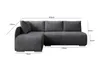 Ecksofa L-Form links Dunkelgrau – Modernes Schlafsofa mit Produktbild-Vorschau 3