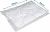 A white vacuum storage bag with dimensions indicated by arrows and text. Produktbild-Vorschau