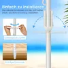 slunečník 220 cm, plážový slunečník s kotvením a držákem na Náhled obrázku produktu 6