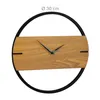 Relaxdays Wanduhr Holzoptik, modern, analog, Uhr für Küche, Produktbild-Vorschau 4