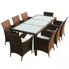 set da pranzo da giardino 9 pezzi con cuscini in poly Anteprima dell’immagine prodotto 1