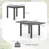 KOMFOTTEU Gartentisch ausziehbar für 4-6 Personen, Esstisch Produktbild-Vorschau 2