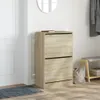vidaXL Botník Sonoma dub 60x34x96,5 cm Materiál na bázi Náhled obrázku produktu 3