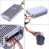 A collage of four images showing different views of a DC motor speed controller and its components. Náhled obrázku produktu