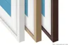 Three different colored frames for a TV are shown side-by-side. Voir les images du produit