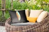 MuchoWow® Outdoor Kissen - Blätter - Schwarz und Gold - Produktbild-Vorschau 3