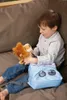 NICI Rucksack mit Plüschtier Löwe blau 21x26cm Produktbild-Vorschau 6