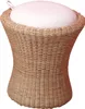 Rattan Sitzhocker mit Stauraum in Beige Produktbild-Vorschau 2