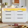 STILVORA Sideboard Kommode mit LED-Beleuchtung,MDF-Kabinett Produktbild-Vorschau 2