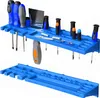 A blue plastic tool organizer with various tools like screwdrivers and a scraper displayed on it. Náhled obrázku produktu