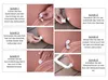 A collage of six images showing steps for assembling a bath bucket. Podgląd zdjęcia produktu