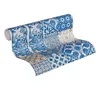 Profhome 369231-GU Küchen Bad Tapete Kachelmuster blau Produktbild-Vorschau 2