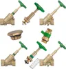 A collection of plumbing valves and components arranged on a white background. Produktbild-Vorschau