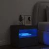 vidaXL Noční stolek s LED světly černý 50x40x45 cm Náhled obrázku produktu 4